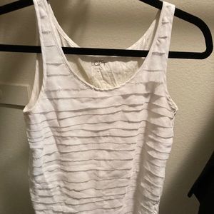 White tank top with ruffles